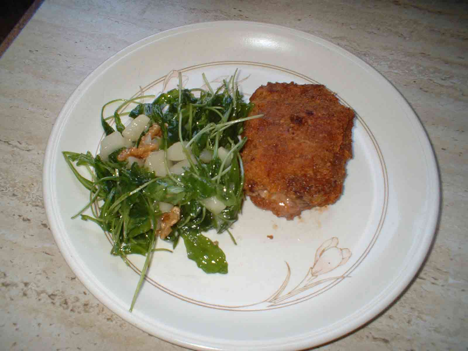 Cordon bleu von der Entenbrust mit Lachsschinken und Parmesan